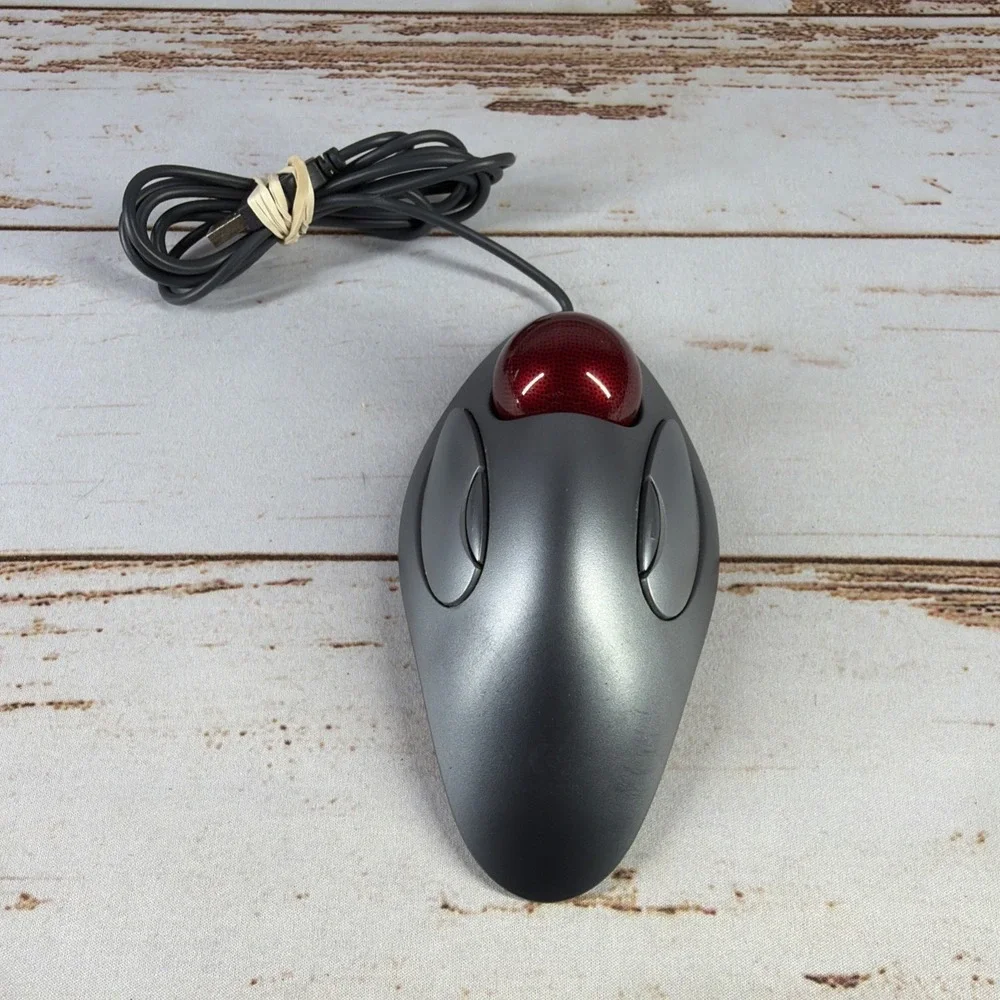 Logitech Trackman Marble Mouse USB Wired Ambidextrous T-BC21 Used